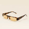 Detail view of 2005 TOPAZ tortoise frame and yellow lens.